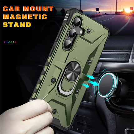 For Samsung Galaxy A26 5G Case PC+ TPU Anti-Drop Phone Cover with Ring Kickstand