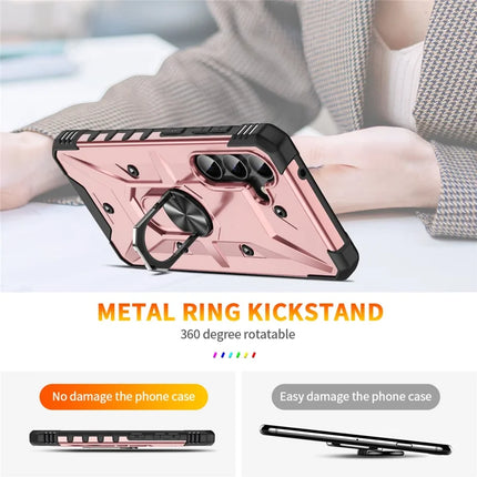 For Samsung Galaxy A26 5G Case PC+ TPU Anti-Drop Phone Cover with Ring Kickstand
