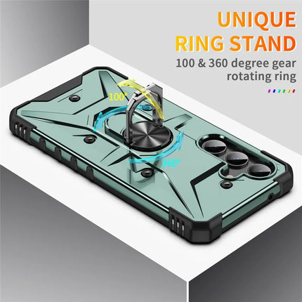 For Samsung Galaxy A16 5G  /  4G Case PC+ TPU Anti-Drop Phone Cover with Ring Kickstand