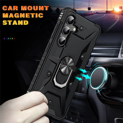 For Samsung Galaxy A16 5G  /  4G Case PC+ TPU Anti-Drop Phone Cover with Ring Kickstand