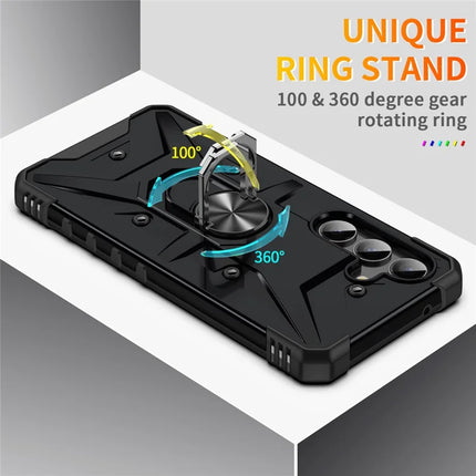 For Samsung Galaxy A16 5G  /  4G Case PC+ TPU Anti-Drop Phone Cover with Ring Kickstand