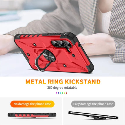 For Samsung Galaxy A16 5G  /  4G Case PC+ TPU Anti-Drop Phone Cover with Ring Kickstand