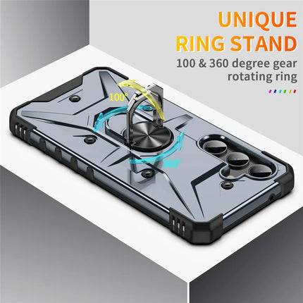 For Samsung Galaxy A16 5G  /  4G Case PC+ TPU Anti-Drop Phone Cover with Ring Kickstand