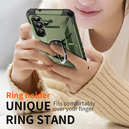For Samsung Galaxy A16 5G  /  4G Case PC+ TPU Anti-Drop Phone Cover with Ring Kickstand