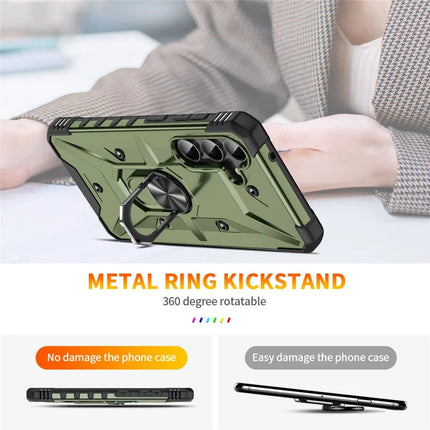 For Samsung Galaxy A16 5G  /  4G Case PC+ TPU Anti-Drop Phone Cover with Ring Kickstand