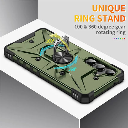 For Samsung Galaxy A16 5G  /  4G Case PC+ TPU Anti-Drop Phone Cover with Ring Kickstand