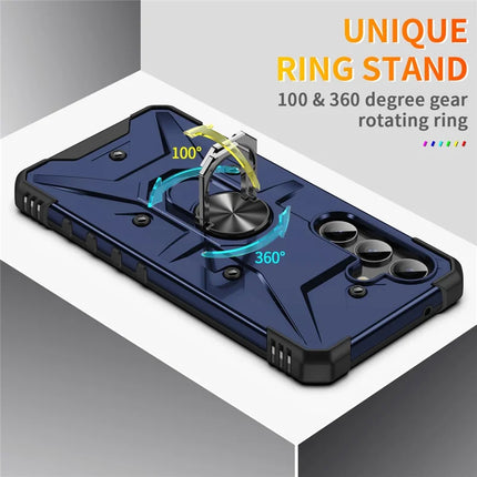 For Samsung Galaxy A16 5G  /  4G Case PC+ TPU Anti-Drop Phone Cover with Ring Kickstand