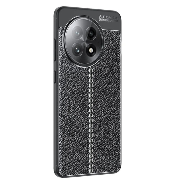 For OnePlus Ace 5 5G Case Litchi Texture TPU Flexible Phone Cover, Black