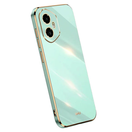 XINLI For Honor 300 Case TPU Phone Cover with Electroplating Frame - Cyan
