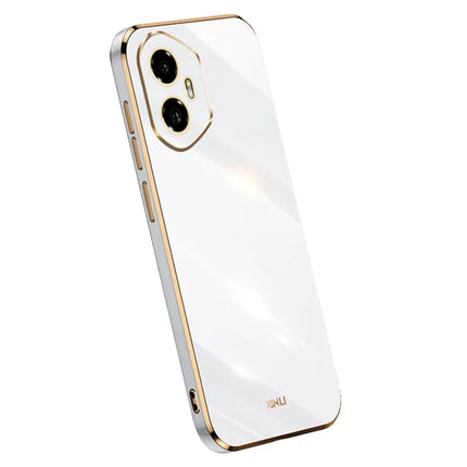 XINLI For Honor 300 Case TPU Phone Cover with Electroplating Frame - White