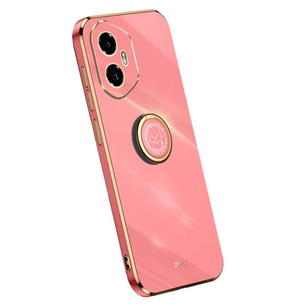 XINLI For Honor 300 Case Ring Kickstand Electroplating TPU Phone Cover - Red