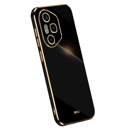 XINLI For Honor 300 Pro Case TPU Phone Cover with Electroplating Frame - Black