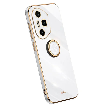XINLI For Honor 300 Pro Case Ring Kickstand Electroplating TPU Phone Cover - White