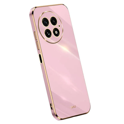 XINLI For OnePlus 13 Case TPU Phone Cover with Electroplating Frame - Purple