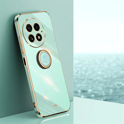 XINLI For OnePlus 13 Case Ring Kickstand Electroplating TPU Phone Cover