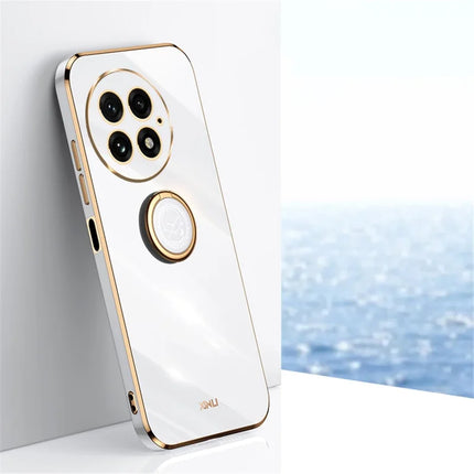 XINLI For OnePlus 13 Case Ring Kickstand Electroplating TPU Phone Cover
