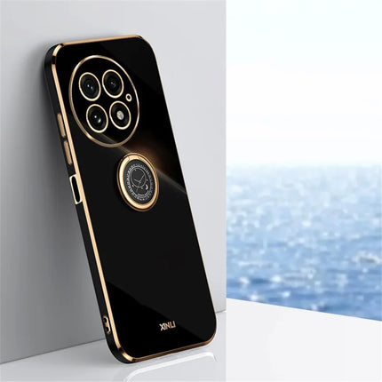 XINLI For OnePlus 13 Case Ring Kickstand Electroplating TPU Phone Cover
