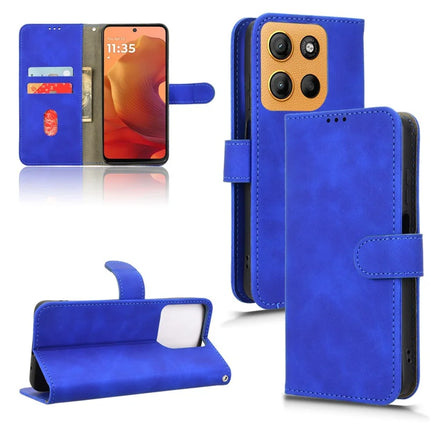 For Motorola Moto G15 4G Leather Case Skin Feel Anti Drop Wallet Flip Phone Cover