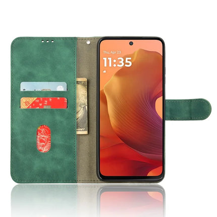 For Motorola Moto G15 4G Leather Case Skin Feel Anti Drop Wallet Flip Phone Cover