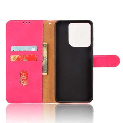 For Motorola Moto G15 4G Leather Case Skin Feel Anti Drop Wallet Flip Phone Cover