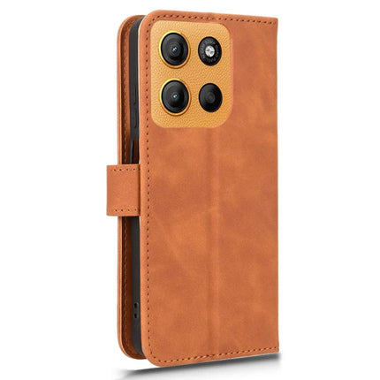 For Motorola Moto G15 4G Leather Case Skin Feel Anti Drop Wallet Flip Phone Cover