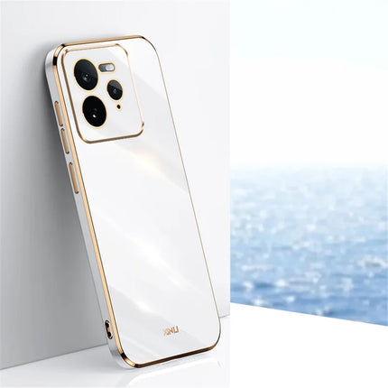 XINLI For Realme GT 7 Pro 5G Case TPU Phone Cover with Electroplating Frame