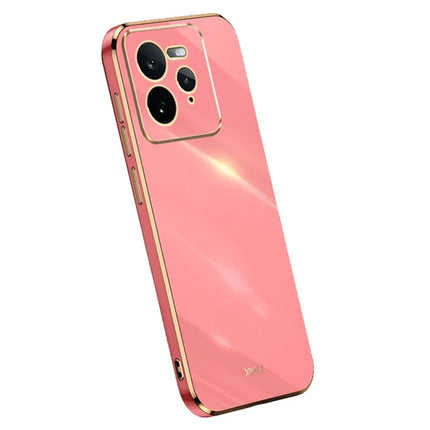 XINLI For Realme GT 7 Pro 5G Case TPU Phone Cover with Electroplating Frame - Red