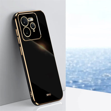 XINLI For Realme GT 7 Pro 5G Case TPU Phone Cover with Electroplating Frame
