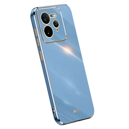 XINLI For Realme GT 7 Pro 5G Case TPU Phone Cover with Electroplating Frame - Blue