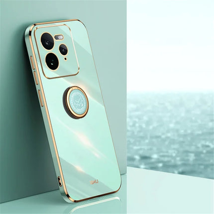 XINLI For Realme GT 7 Pro 5G Case Ring Kickstand Electroplating TPU Phone Cover