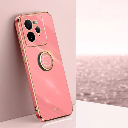 XINLI For Realme GT 7 Pro 5G Case Ring Kickstand Electroplating TPU Phone Cover