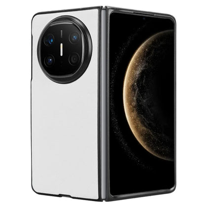 For Huawei Mate X6 Case Carbon Fiber Texture Shockproof PU + PC Phone Cover - White