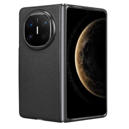 For Huawei Mate X6 Case Carbon Fiber Texture Shockproof PU + PC Phone Cover - Black