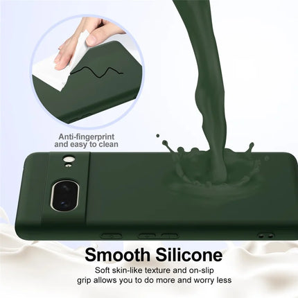 For Google Pixel 7 5G Case Compatible with MagSafe Liquid Silicone Phone Cover with Lanyard