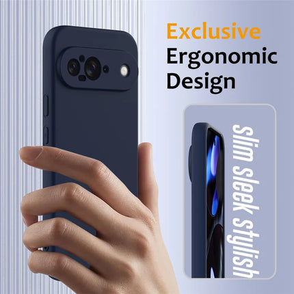 For Google Pixel 9 Case Compatible with MagSafe Liquid Silicone Phone Cover with Lanyard