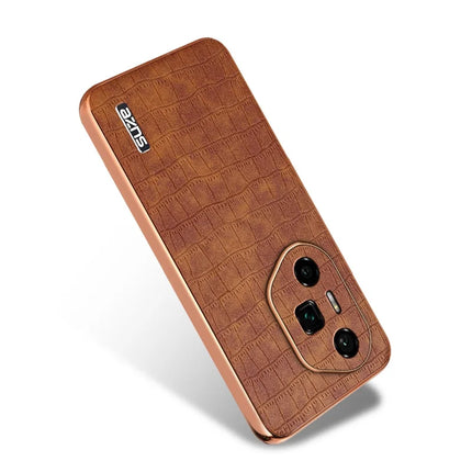 AZNS For Honor 300 Ultra Case Electroplating Crocodile Texture PU + TPU Phone Cover
