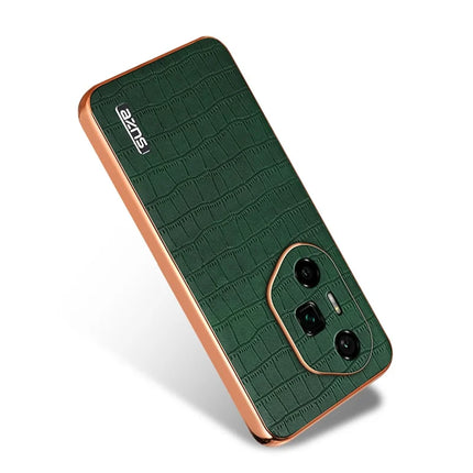 AZNS For Honor 300 Ultra Case Electroplating Crocodile Texture PU + TPU Phone Cover