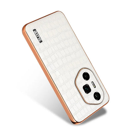 AZNS For Honor 300 Ultra Case Electroplating Crocodile Texture PU + TPU Phone Cover