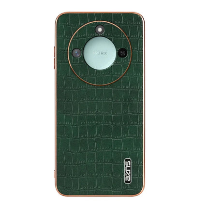 AZNS For Honor X60 5G Case Electroplating Crocodile Texture PU + TPU Phone Cover
