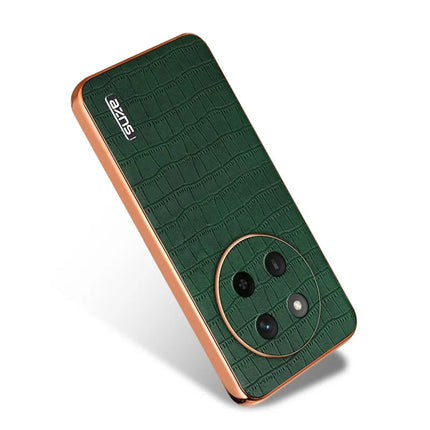 AZNS For Honor X60 Pro 5G Case Electroplating Crocodile Texture PU + TPU Phone Cover