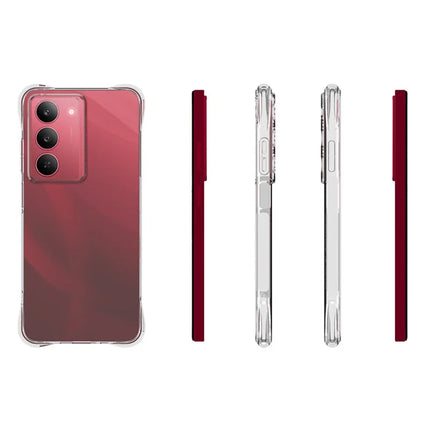 For Realme 14x 5G  /  V60 Pro TPU Phone Case Non Slip Transparent Mobile Phone Cover
