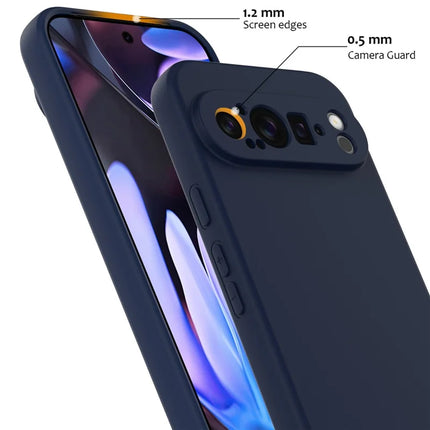 For Google Pixel 9 Pro Case Compatible with MagSafe Liquid Silicone Phone Cover with Lanyard