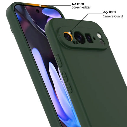 For Google Pixel 9 Pro Case Compatible with MagSafe Liquid Silicone Phone Cover with Lanyard