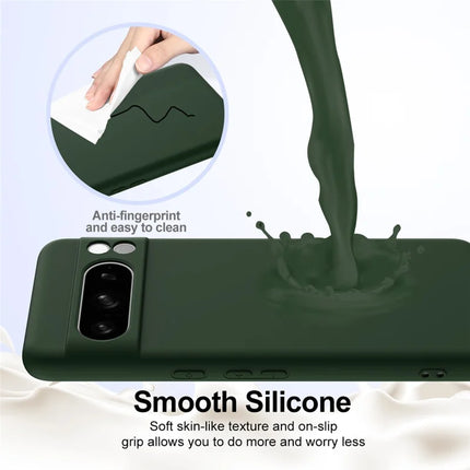 For Google Pixel 8 Pro Case Compatible with MagSafe Liquid Silicone Phone Cover with Lanyard