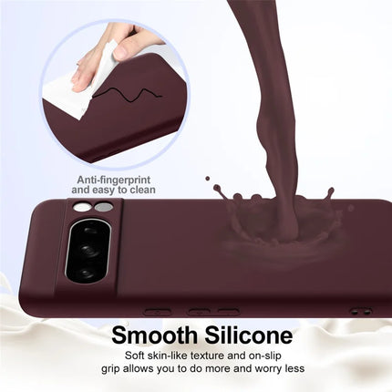 For Google Pixel 8 Pro Case Compatible with MagSafe Liquid Silicone Phone Cover with Lanyard