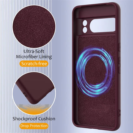 For Google Pixel 8 Pro Case Compatible with MagSafe Liquid Silicone Phone Cover with Lanyard