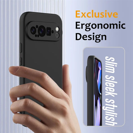 For Google Pixel 9 Pro XL Case Compatible with MagSafe Liquid Silicone Phone Cover with Lanyard