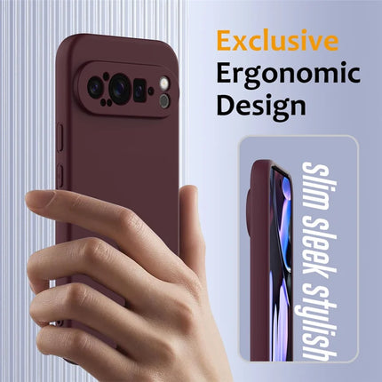 For Google Pixel 9 Pro XL Case Compatible with MagSafe Liquid Silicone Phone Cover with Lanyard