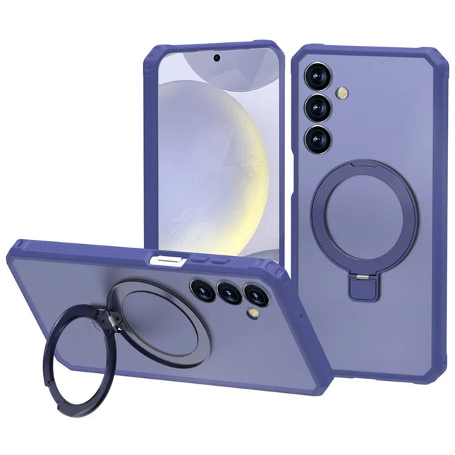 For Samsung Galaxy A16 5G  /  4G Case Compatible with MagSafe Kickstand TPU + PC Anti Drop Phone Cover - Dark Blue