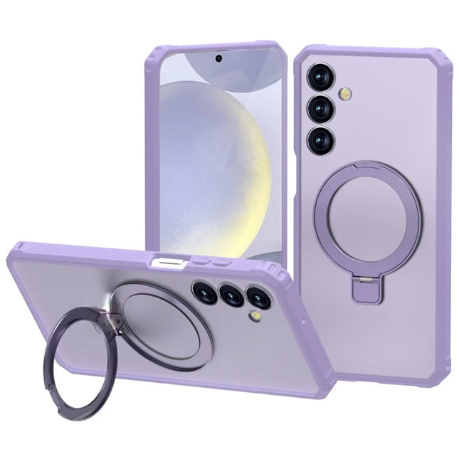 For Samsung Galaxy A16 5G  /  4G Case Compatible with MagSafe Kickstand TPU + PC Anti Drop Phone Cover - Light Purple